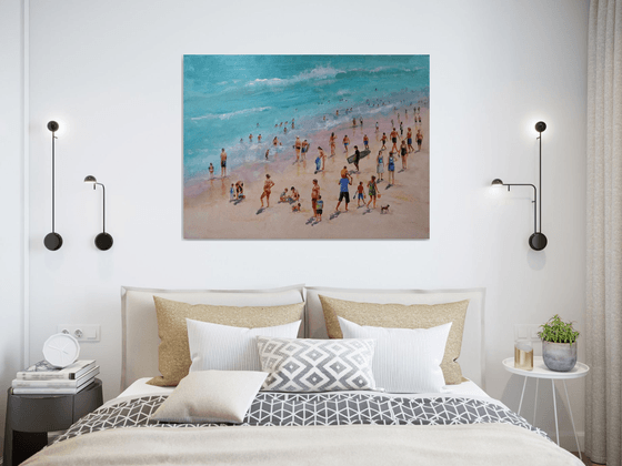 Summertime beach 40x28 in