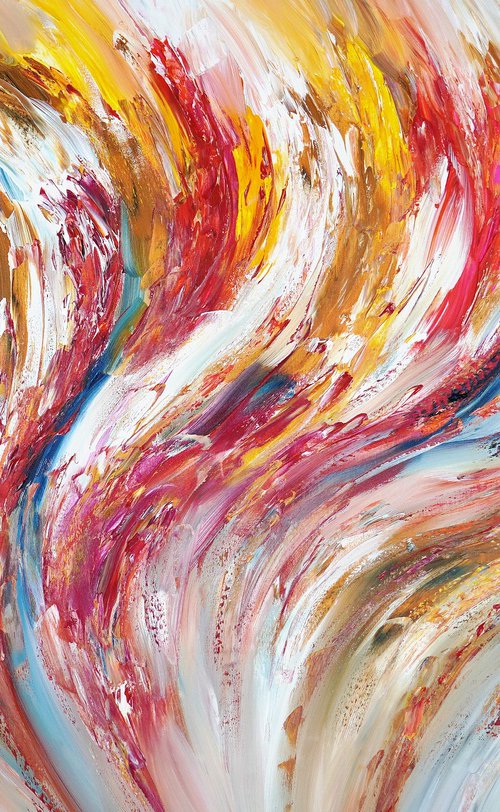 Yellow And Red Vibrations D 1 by Peter Nottrott