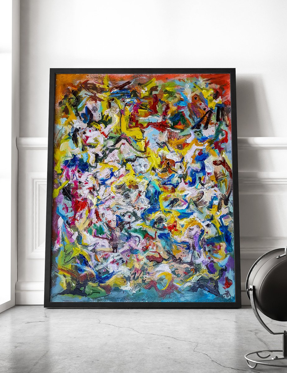  - Card Manipulation- Action Painting in THE style OF Willem DE Kooning by Retne by Retne