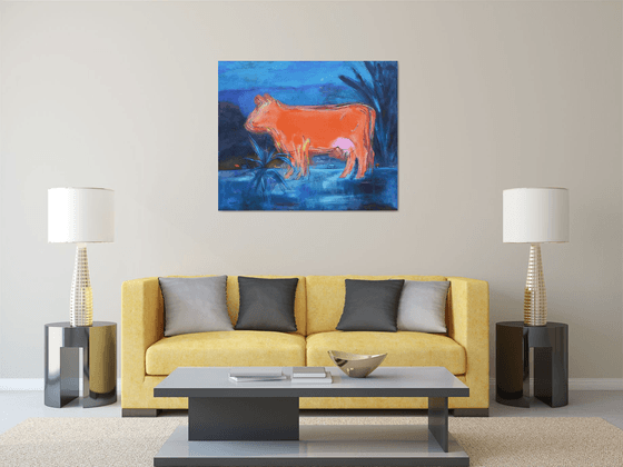 The Orange Ghost Cow