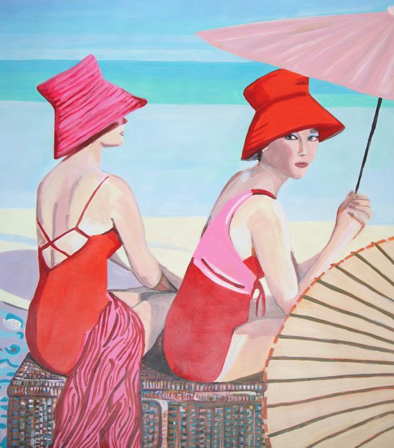 At the beach / 81 x 72 cm