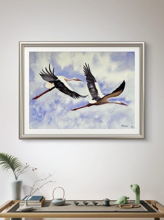Strok Heron Wader Ardea Hern