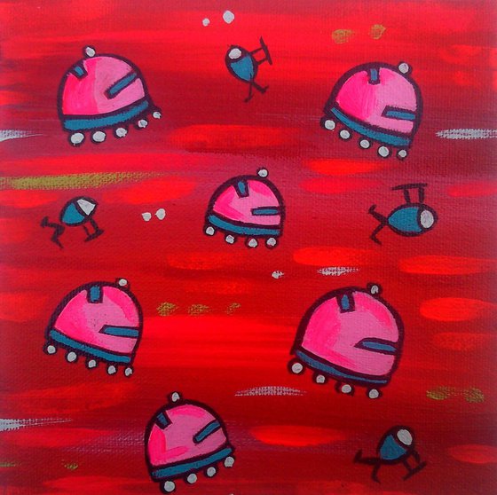 Red and Pink UFOs