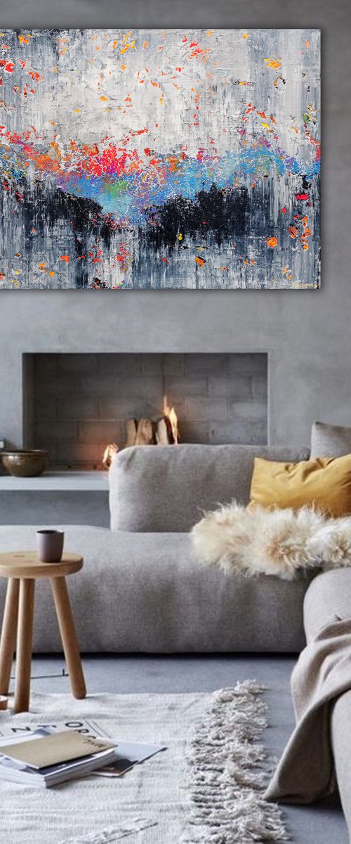 120x100cm. / abstract painting / Abstract 1218 by Alex Senchenko