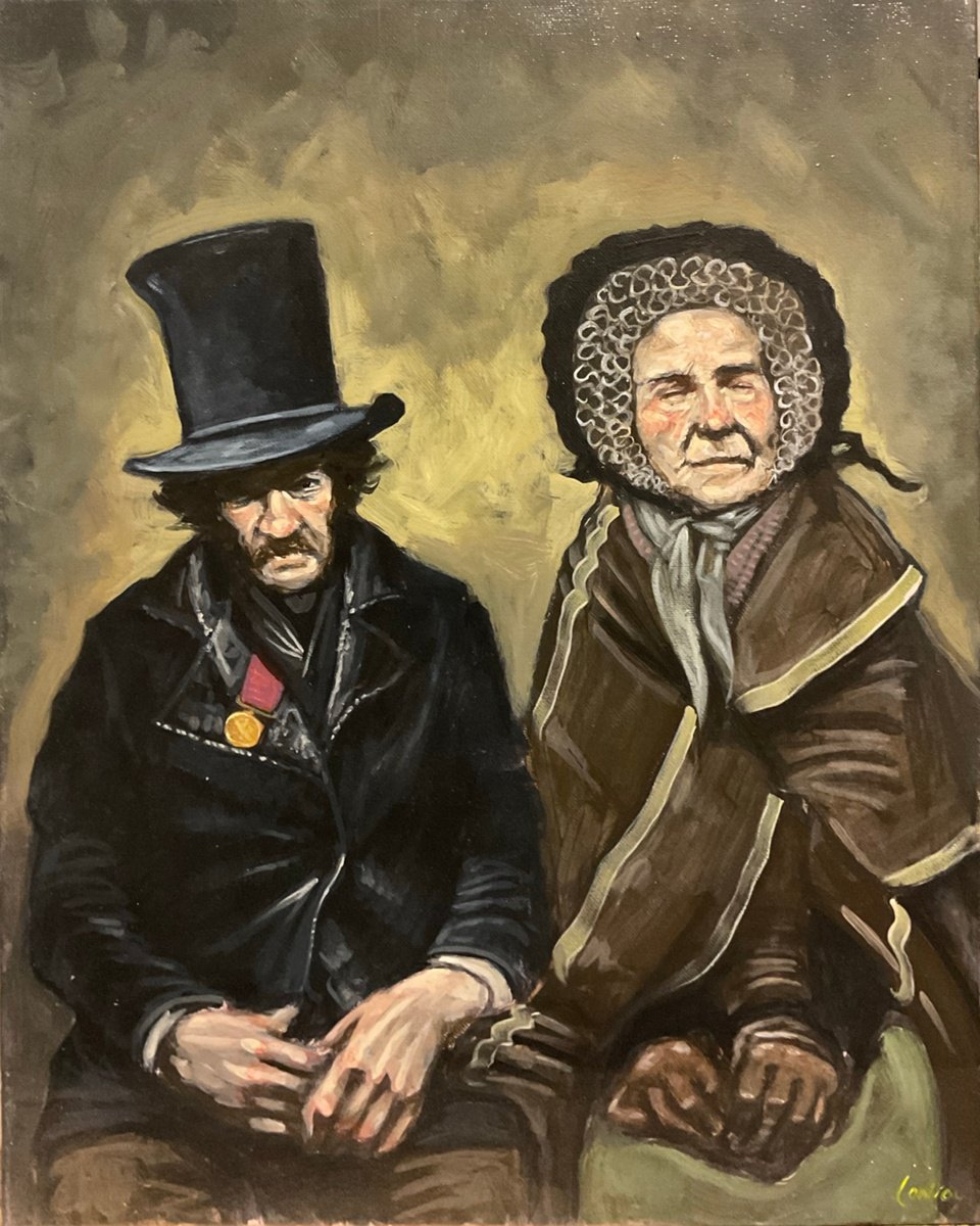 Expressive Portrait Oil Painting By Pete Conroy, 16 X 20", The Veteran Of Waterloo, Original Artwork