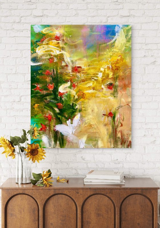 Golden Ripples and Roses