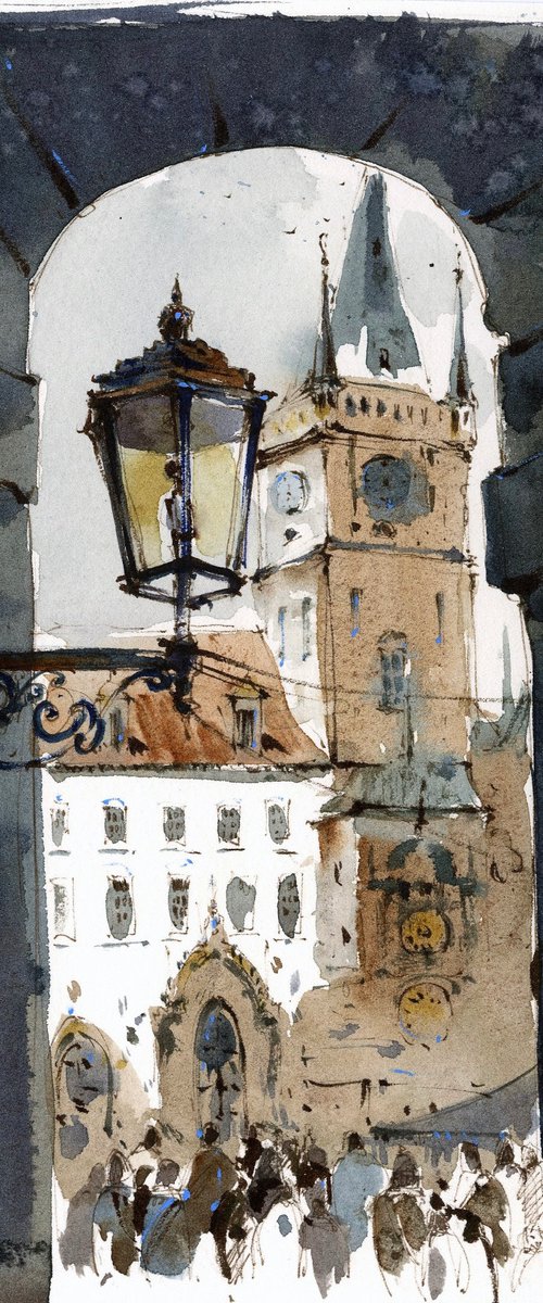 Lamp. Prague. by Eugenia Gorbacheva
