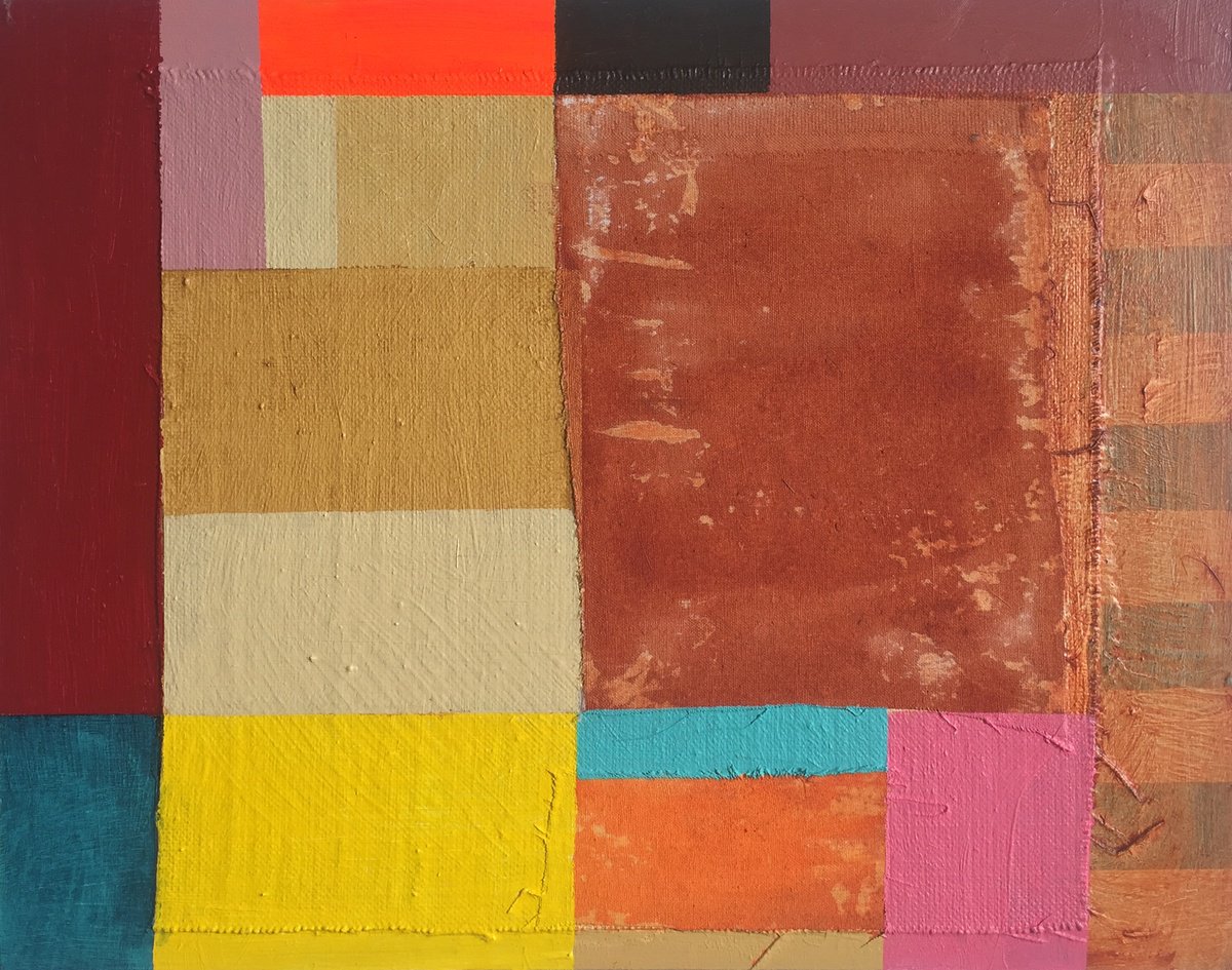Geometric Painting , Cresendo 1 By Aleksandra Niemczyk, 14 X 11, Artwork For Sale On Artfinder
