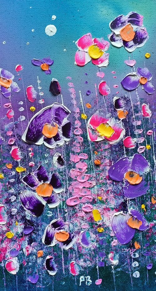 "Violet Night & Flowers in Love" by Phil Broad
