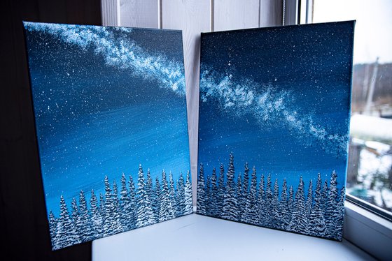 Winter dream diptych