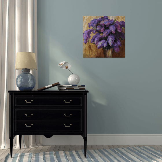 Abstract painting - Lilacs painting #3
