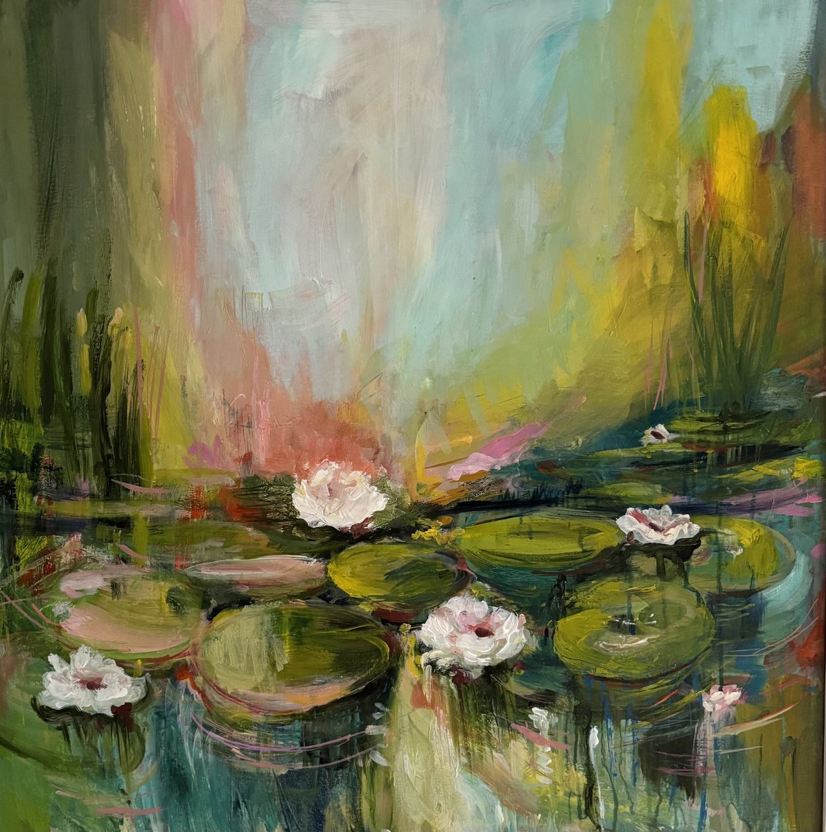 Falling Water By Ayse Mcgowan, 30 X 30, Artwork For Sale On Artfinder
