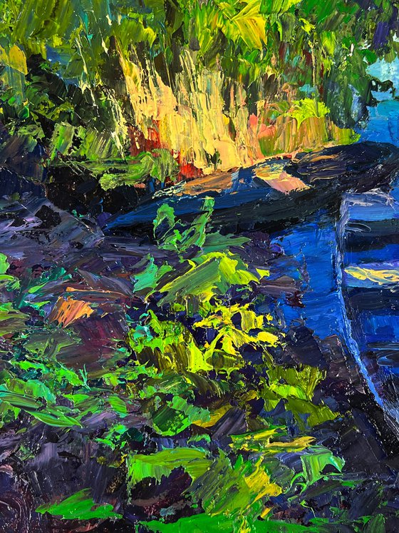 Boats on a Summer Lake