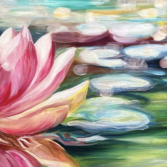 'Perspicacity'- Waterlily pond painting