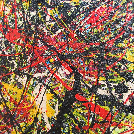 CONVERGENCE 7, Pollock style, framed