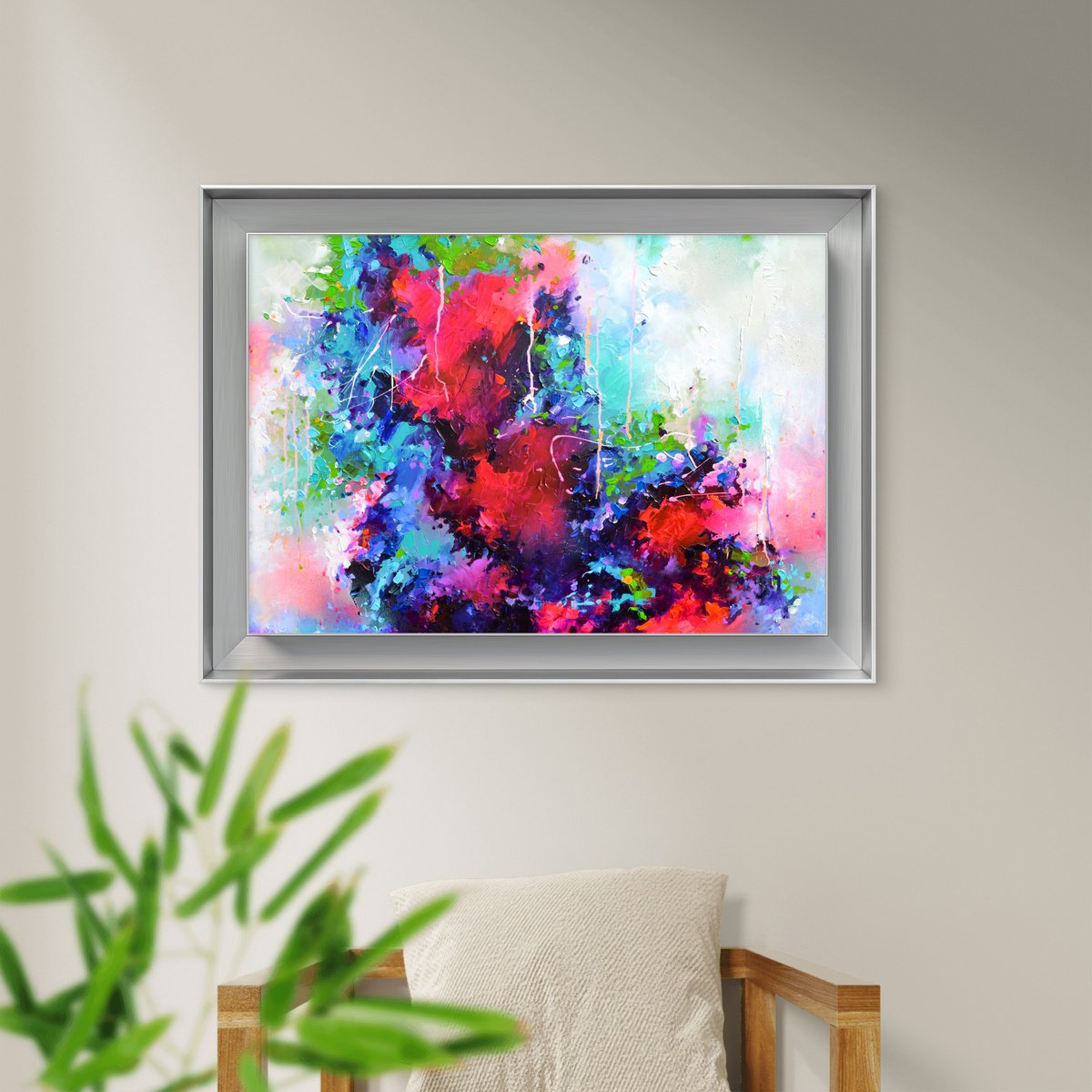 Fresh Moods 118 - 100X70 Abstract Painting By Soos Roxana Gabriela, 39 X 28, Artwork For Sale On Artfinder