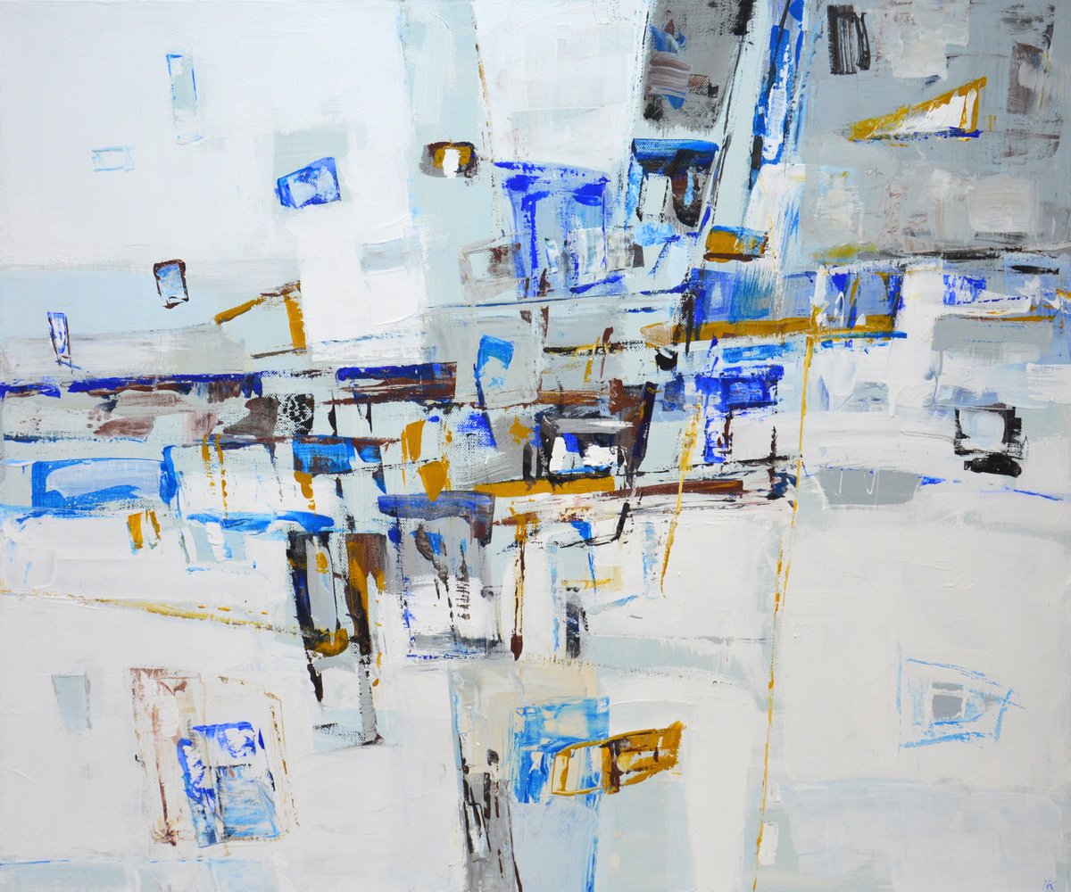 Abstract Acrylic Painting By Iryna Kastsova, 47 X 39, Abstract 31, Original Artwork