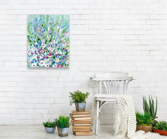 Lost Among The Booms 1 - Floral Painting by Kathy Morton Stanion