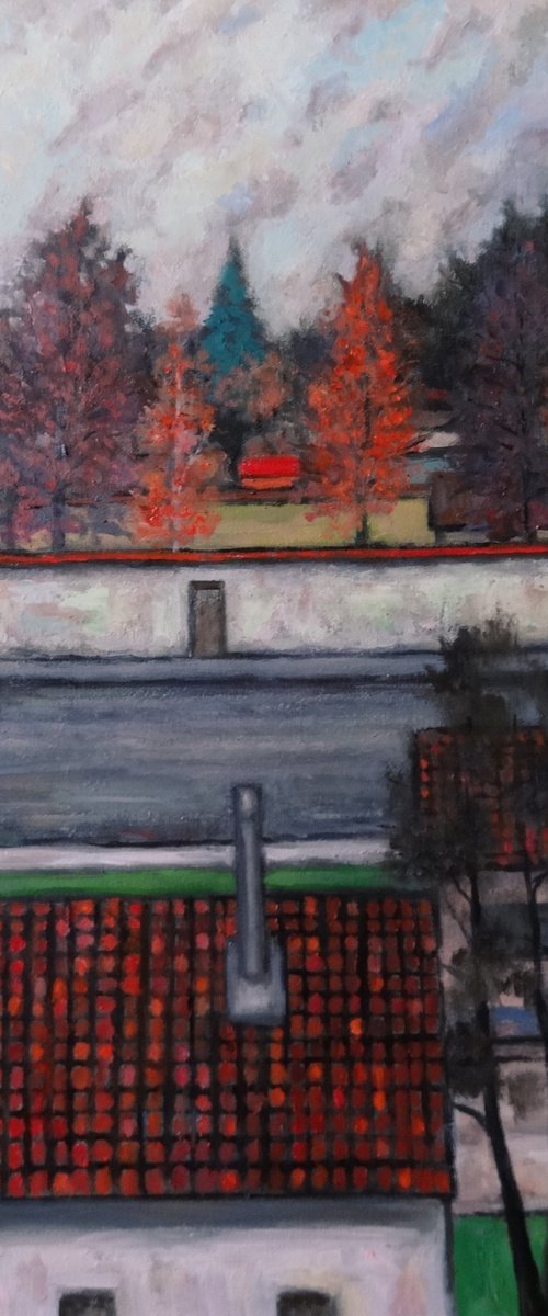 Autumn urban landscape by Massimiliano Ligabue