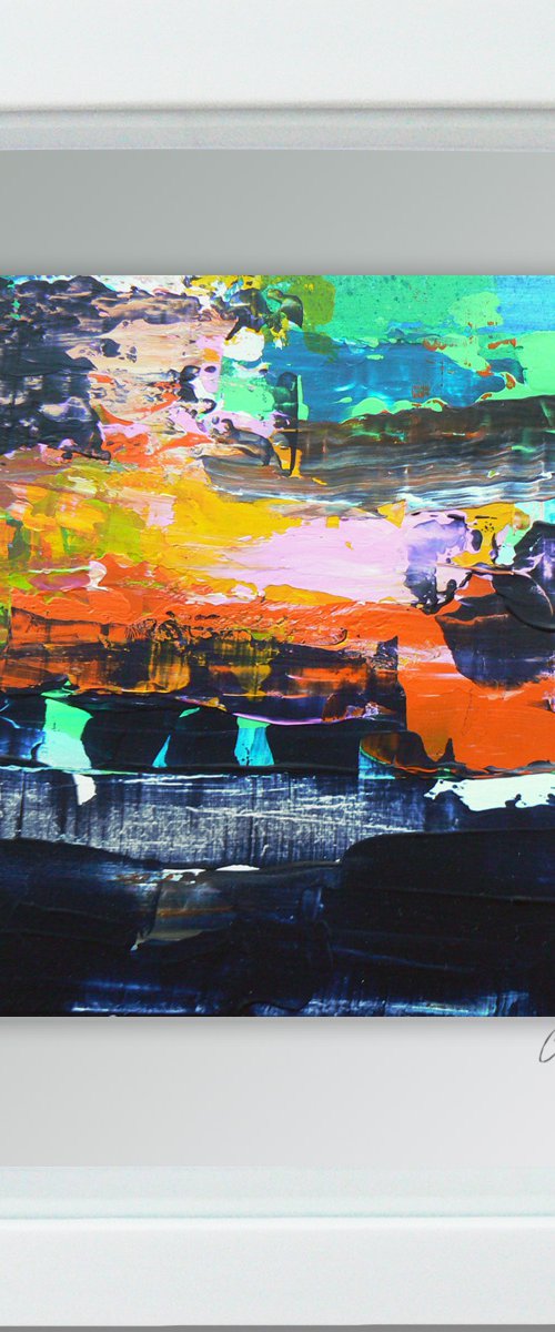 Framed ready to hang original abstract  - Chaos #3 by Carolynne Coulson
