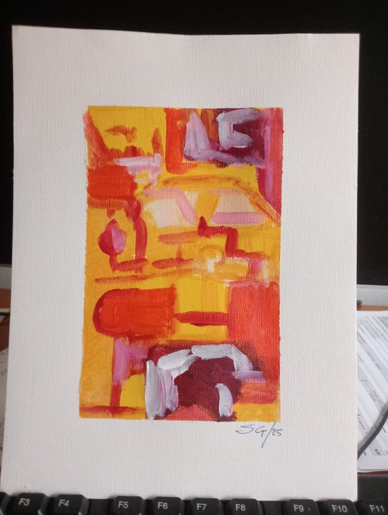HARMONY N.1 - abstract acrylic 7x9 inch