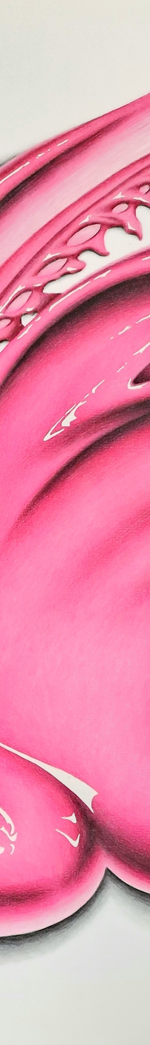 Pink 128***: A Colour Pencil Drawing Of Paint by Daniel Shipton