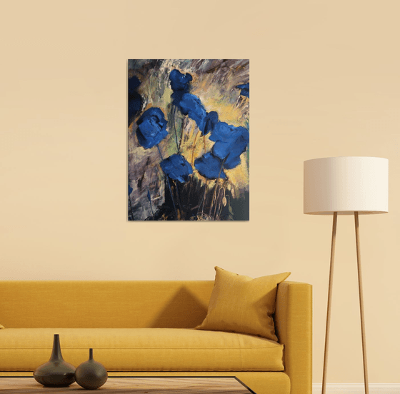Among Blue Poppies 3
