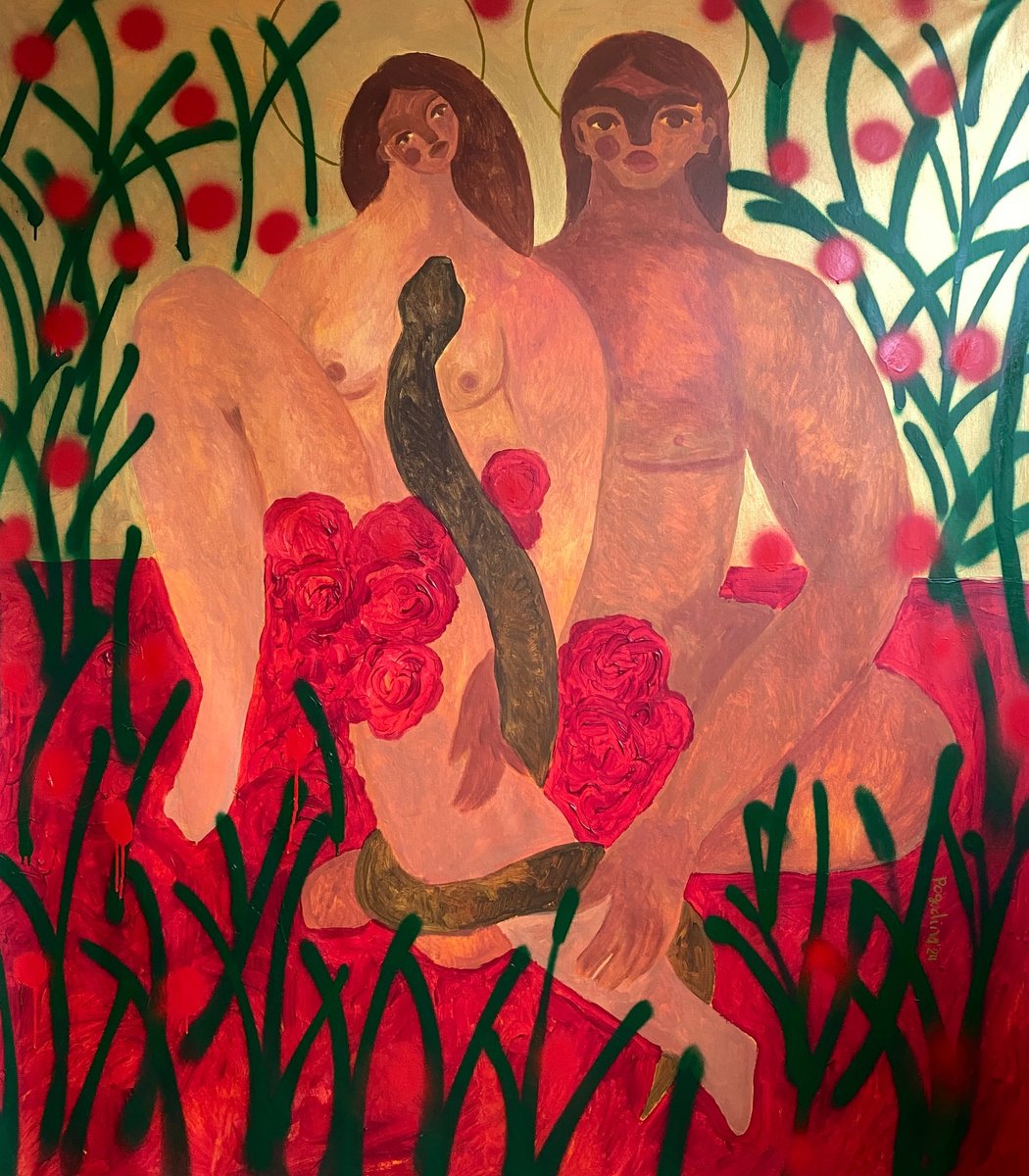 Impressionistic Portrait Acrylic Painting By Dasha Pogodina, 51 X 59, Let