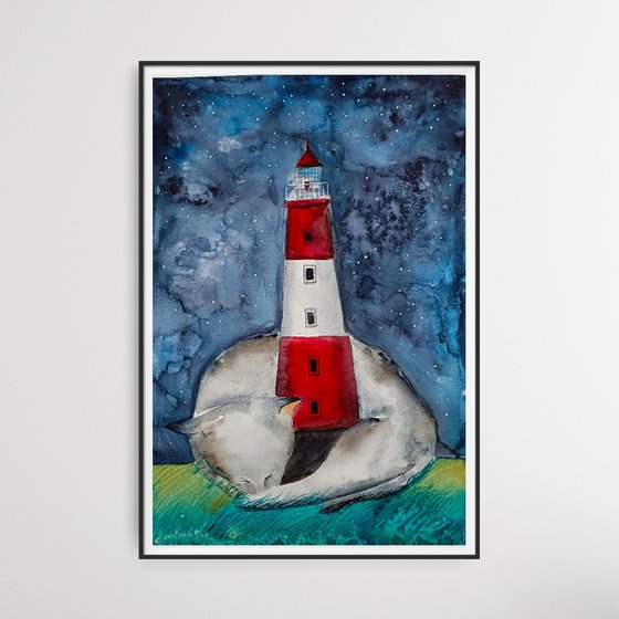 Sleep with lighthouse