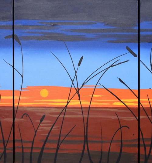 sunset lake by Stuart Wright