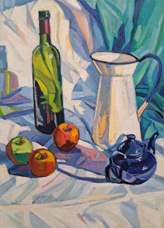 Still life with apples