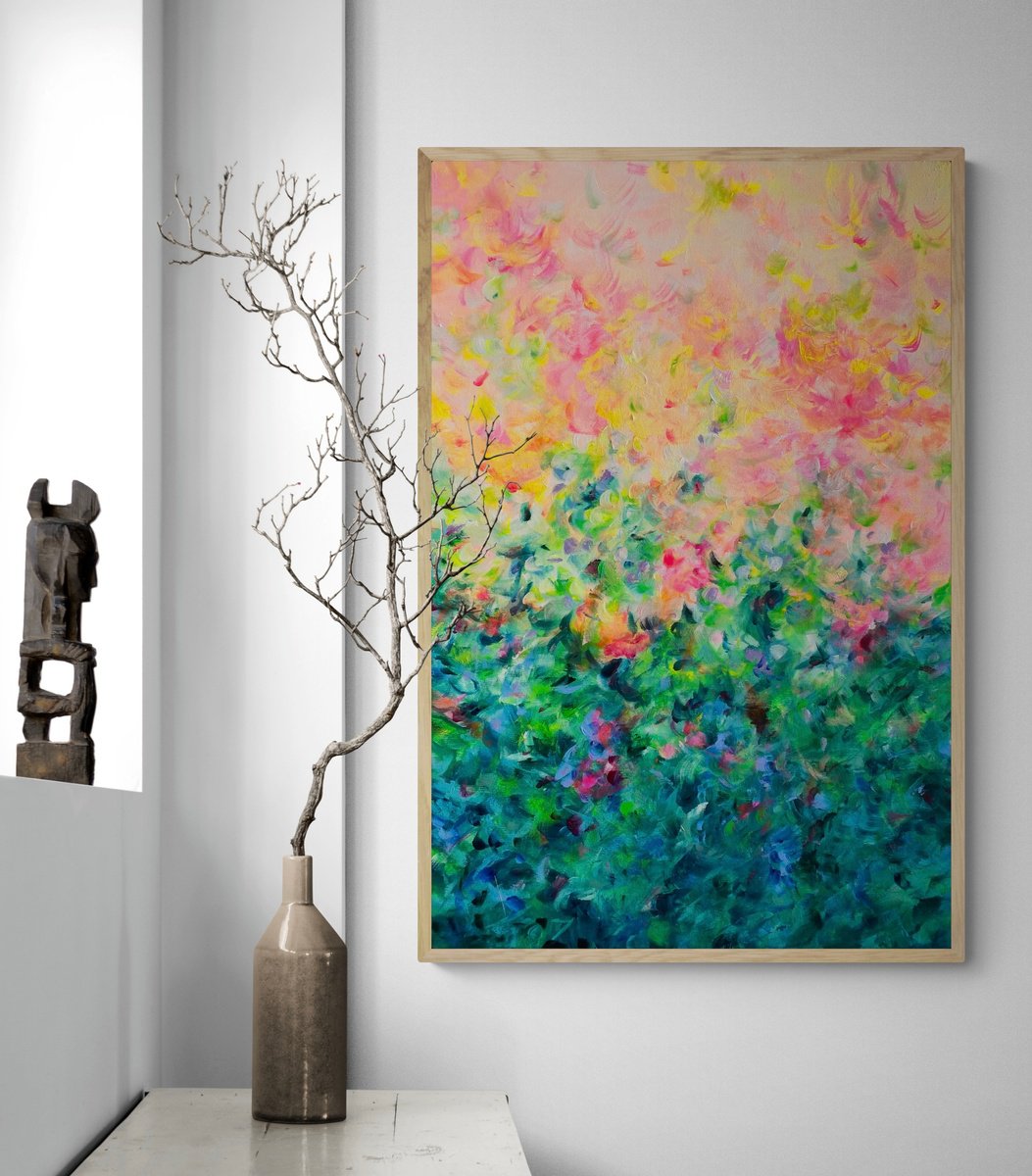 Happiness Lives Here By Katherine Spiller, 25 X 37, Artwork For Sale On Artfinder