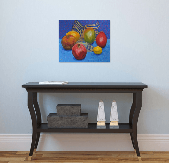 Fruit and Palm Leaf