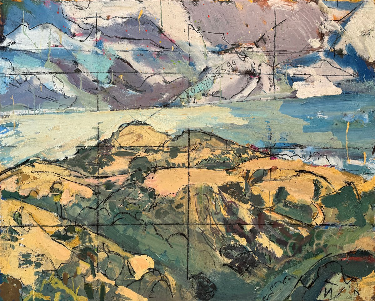 Abstract Landscape Oil Painting By Darren Jekel, 60 X 48, Mt. Hamilton, Original Artwork