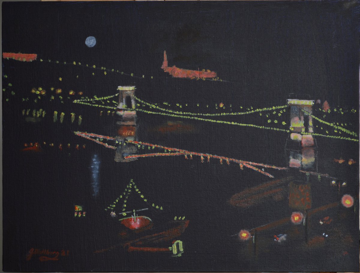 Budapest Chain Bridge by John Wellburn