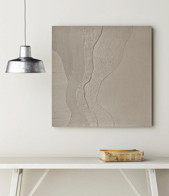 "Gray Nulla 2" Aabstract high textured art