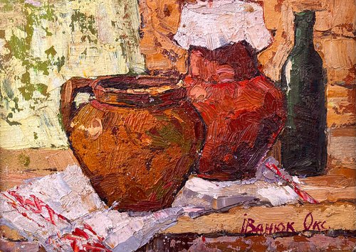 Still life with jugs by Kalenyuk Alex