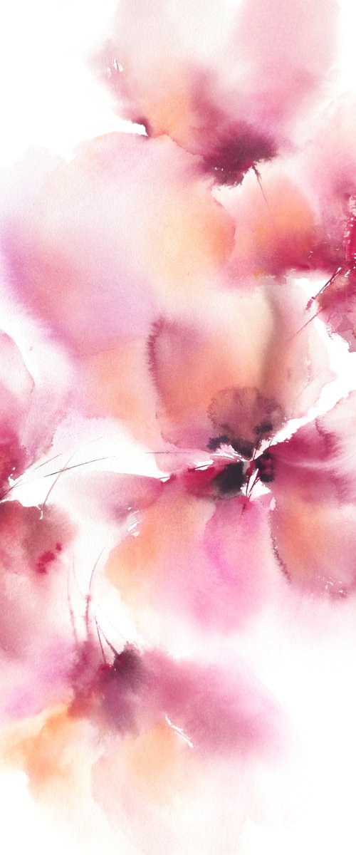 Abstract floral painting "Spring" by Olga Grigo