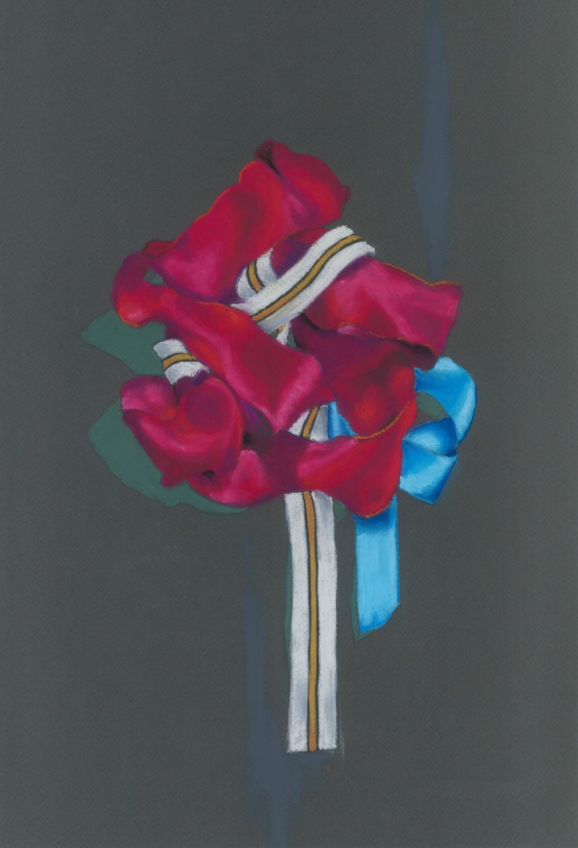 Impressionistic Pastel Drawing , Triple Knotted Three By Kristine Facchetti, 12 X 18, Artwork For Sale On Artfinder