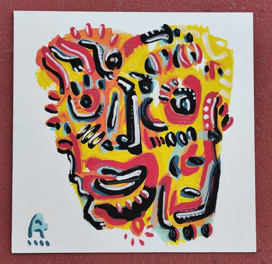 CRAZY FACE 50x50cm