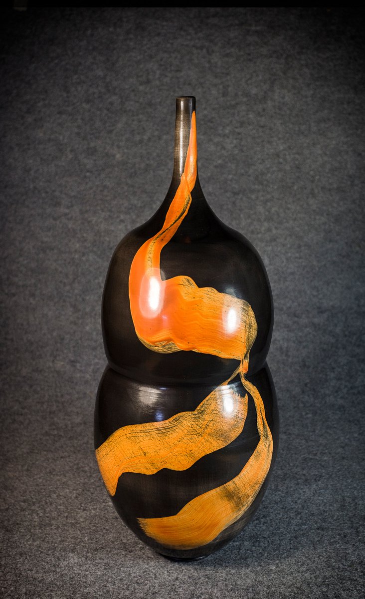 Organic Abstract Clay Sculpture By Inaki San, 8 X 21, Dusk In Arizona, Original Artwork