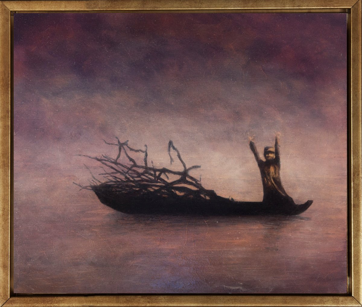 Impressionistic Portrait Oil Painting By Przemek Kret, 16 X 14", Float, Original Artwork