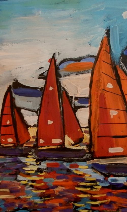 regatta, 70x50 cm by Nastasia Chertkova