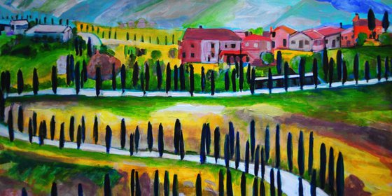 Landscape of Tuscany / 70 X 35 cm