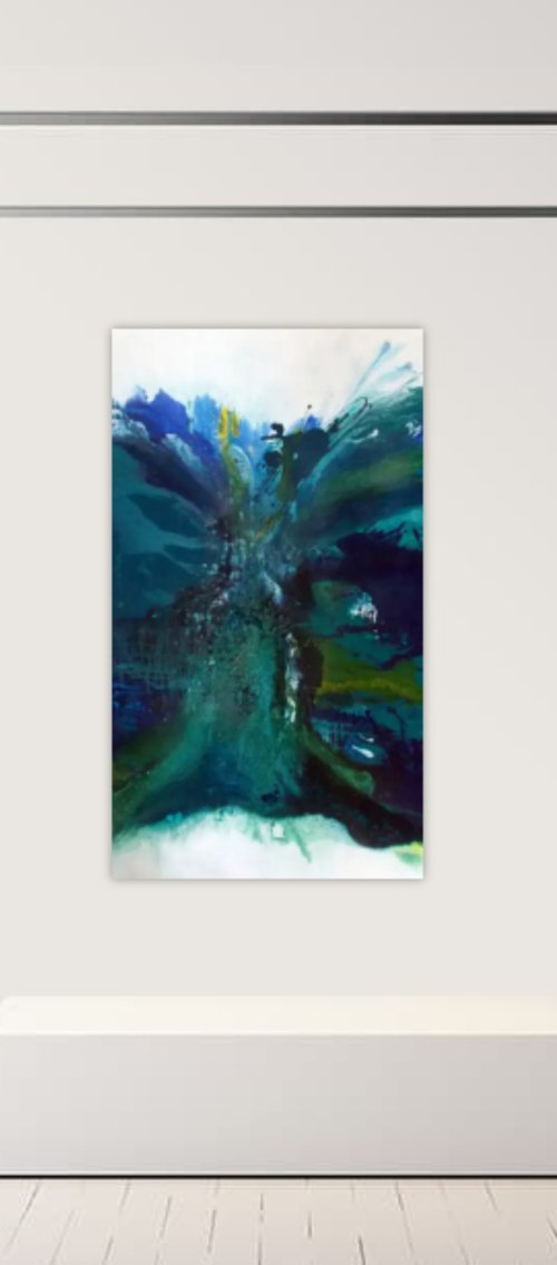 ABSTRACT SEASCAPE BLUE 2 by Christa Haack