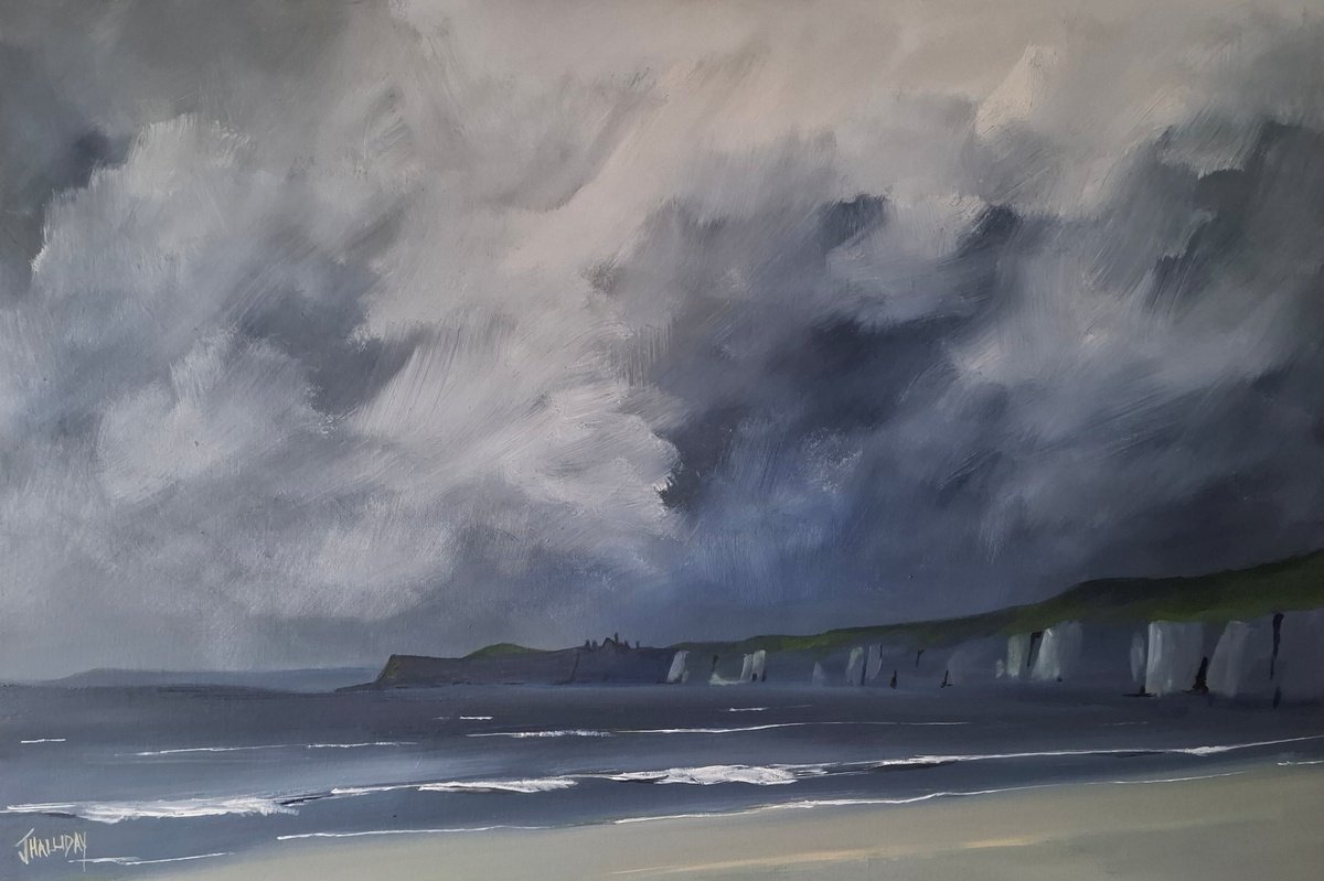 Storm Over Dunluce, Ireland By John Halliday, 30 X 20, Artwork For Sale On Artfinder