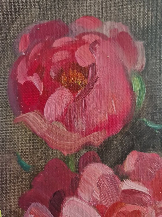 Still-life with peonies "Harmony of pink"