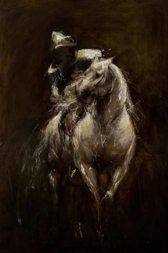 the soldier on horseback
