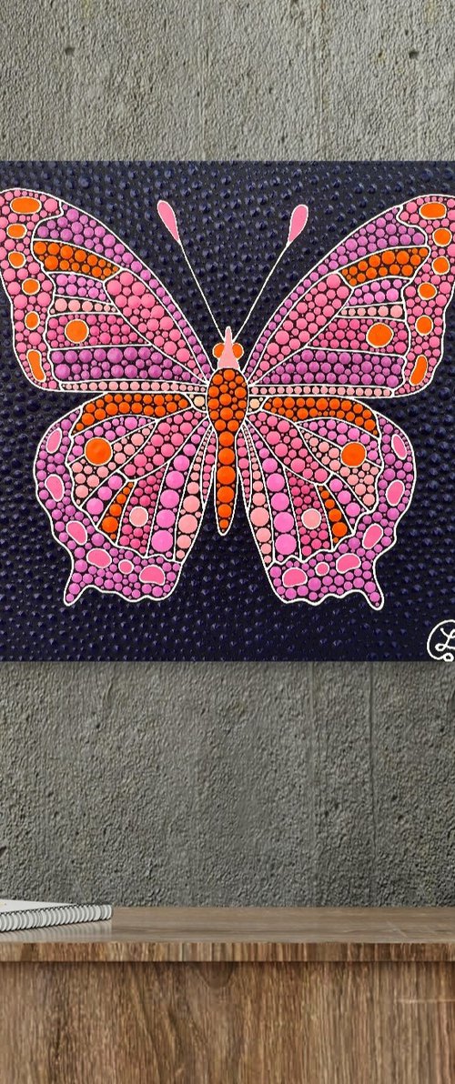 Pink Butterfly by Oxana Lazari