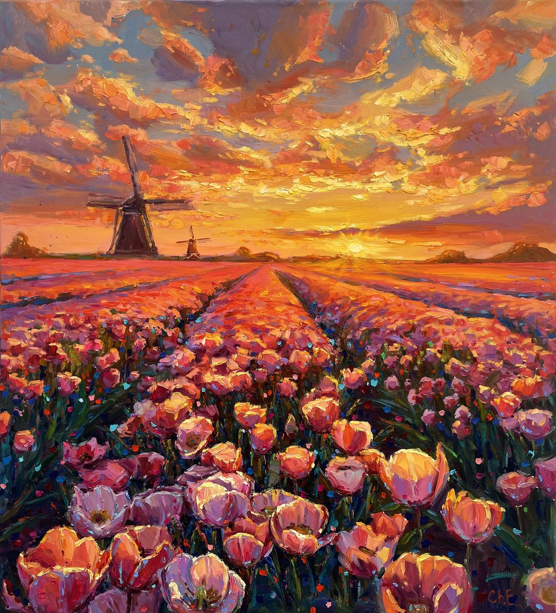 Tulips By Evgeny Chernyakovsky, 31 X 35, Artwork For Sale On Artfinder